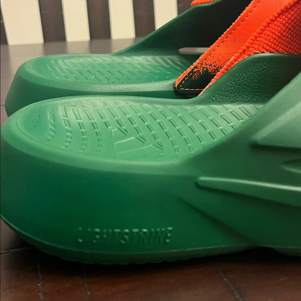 Adidas Lightblaze Miami Hurricanes Slides Sandals Shoes IH7117 new Mens Size 11